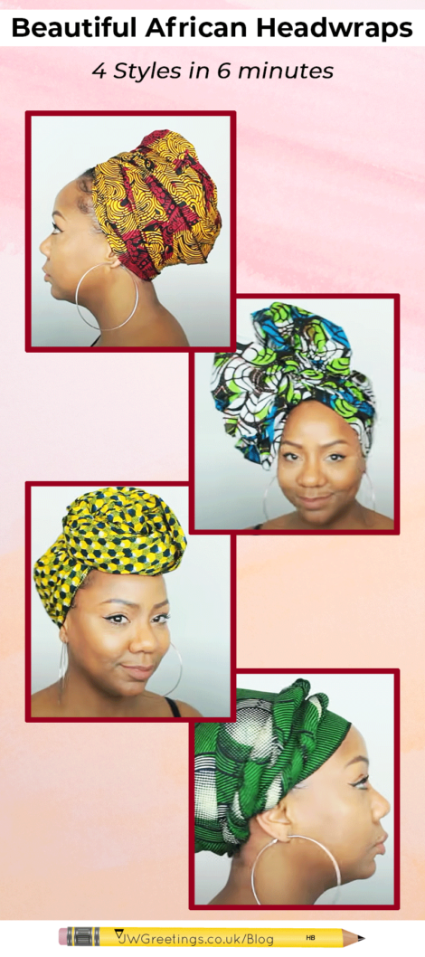 4 Beautiful African Headwrap Tutorials - Life behind Black Greeting Cards